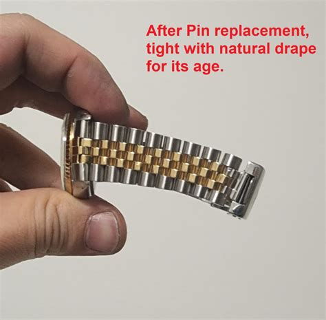 Rolex restoration bracelet stretch repair .